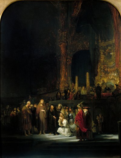 De Vrouw betrapt op Overspel, 1644 door Rembrandt van Rijn